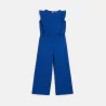 Combinaison-pantalon en jersey bleu Fille