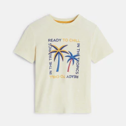 T-shirt manches courtes motif palmier Garçon