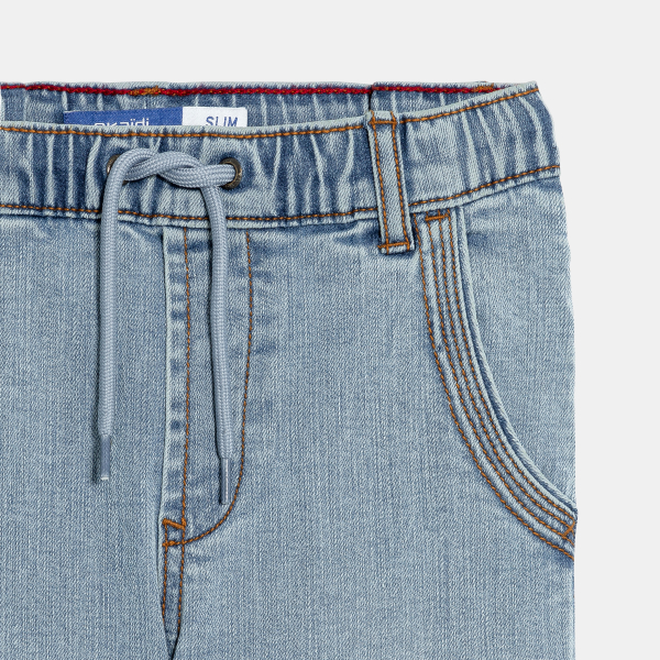 بنطال جينز مغسول بقصّة سلم، أزرق، للأولاد بنطال جينز مغسول بقصّة سلم، أزرق، للأولاد