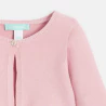 Gilet boléro court maille tricot rose bébé fille