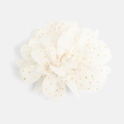 Broche/barrette fleur blanc...