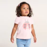 T-shirt coccinelle en relief rose bébé fille