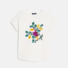 T-shirt motif toucan blanc Fille