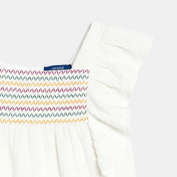 بلوزة مطرزة من الشاش...