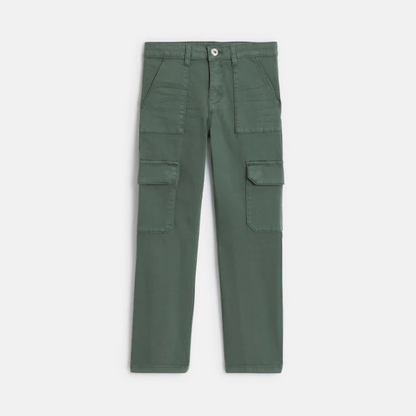 Pantalon cargo vert kaki Garçon