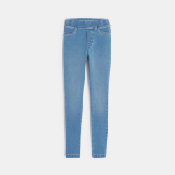 Tregging en jean hyper stretch bleu fille
