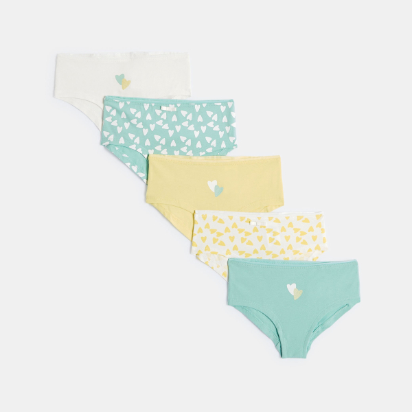 Culottes fantaisie (lot de 5) Fille Culottes fantaisie (lot de 5) Fille