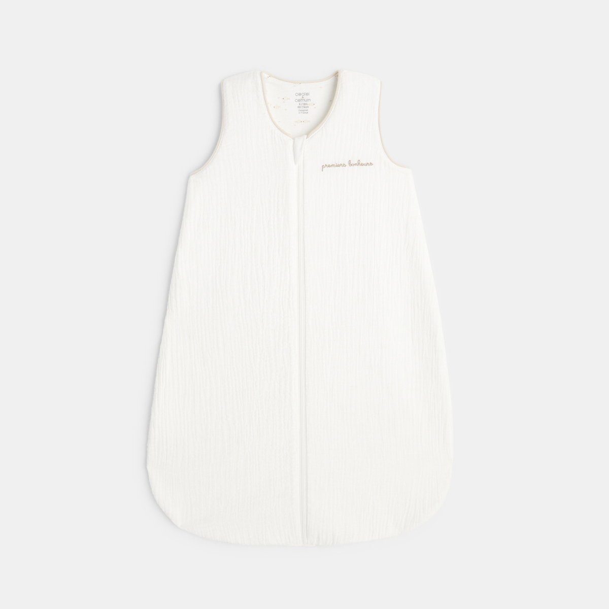 كيس نوم خفيف من الشاش القطني، باللون الأبيض لحديثي الولادة كيس نوم خفيف من الشاش القطني، باللون الأبيض لحديثي الولادة