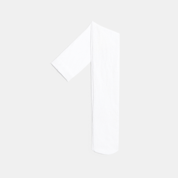 جوارب كولون لامعة وأنيقة، باللون الأبيض للفتيات الصغيرات جوارب كولون لامعة وأنيقة، باللون الأبيض للفتيات الصغيرات