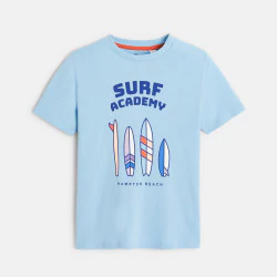 T-shirt motif surf bleu Garçon