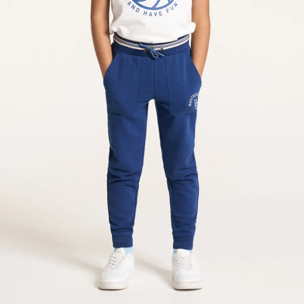 Pantalon de jogging en molleton bleu garçon