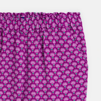 Pantalon fluide imprimé violet Fille