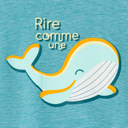 T-shirt baleine bleu bébé...