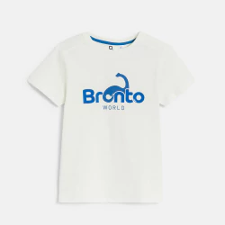 T-shirt motif dinosaure blanc Garçon