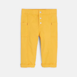 Pantalon peau de pêche jaune bébé garçon