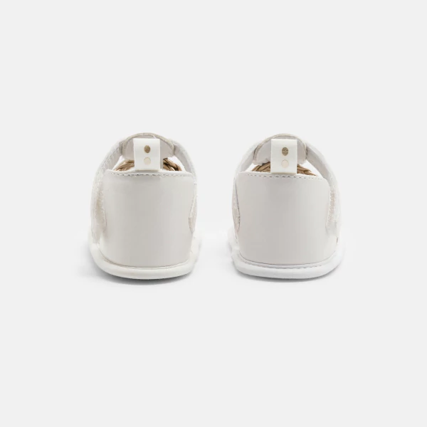 Sandales à scratch blanc bébé fille