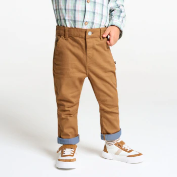 Pantalon coton fantaisie marron bébé garçon