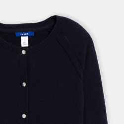 Cardigan fin bleu Fille