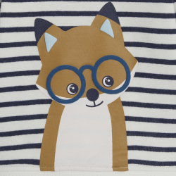 Sweat molleton rayé renard...