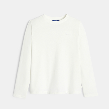 تيشيرت مع تطريز لكلمة LOVE باللون الأبيض للفتيات