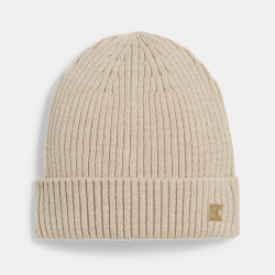 قبعة مضلعة تبطينها باللون البيج للفتيات.