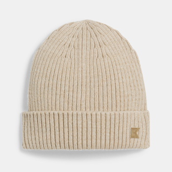 قبعة مضلعة تبطينها باللون البيج للفتيات.