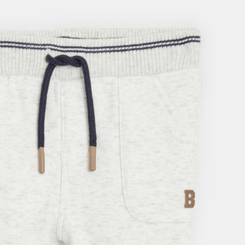 بنطال للركض من الصوف الناعم باللون الأبيض للأولاد الرضع