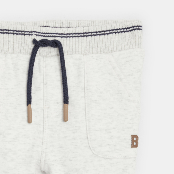 بنطال للركض من الصوف الناعم باللون الأبيض للأولاد الرضع بنطال للركض من الصوف الناعم باللون الأبيض للأولاد الرضع