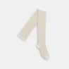 جوارب عالية منسوجة بالغرز، بلون البيج للفتيات جوارب عالية منسوجة بالغرز، بلون البيج للفتيات