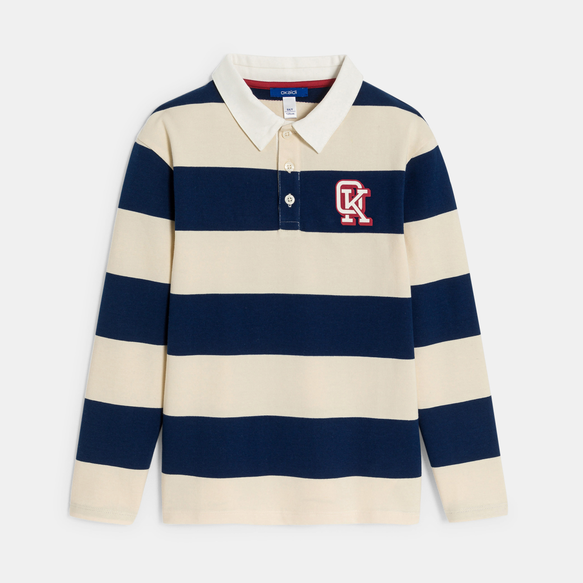 T-shirt rugby à rayures bleu marine Garçon T-shirt rugby à rayures bleu marine Garçon