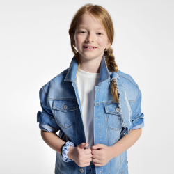 Veste en jean bleu Fille