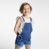 Salopette-short en jean bleu Fille Salopette-short en jean bleu Fille