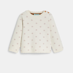 بلوفر منسوج من الصوف بالدرز...