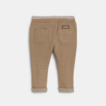 Jean denim confort ultra stretch beige bébé garçon