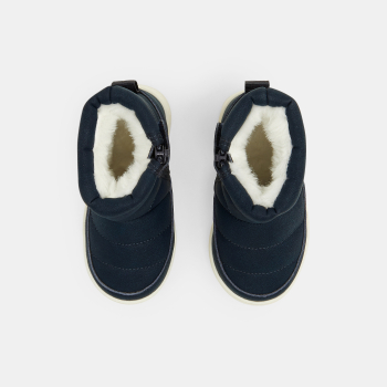 حذاء طويل مبطن ومحشو باللون الأزرق للفتيات الرضع