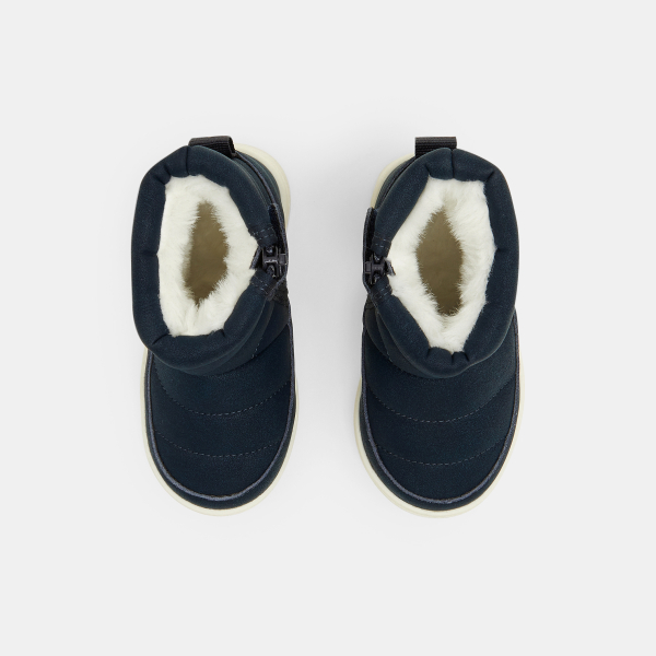 حذاء طويل مبطن ومحشو باللون الأزرق للفتيات الرضع حذاء طويل مبطن ومحشو باللون الأزرق للفتيات الرضع