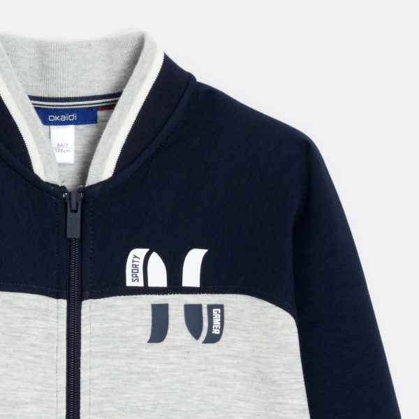 Sweat-shirt zippé bleu garçon Sweat-shirt zippé bleu garçon