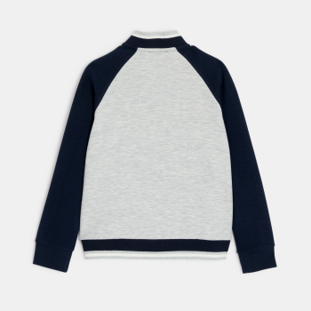 Sweat-shirt zippé bleu garçon
