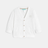 كارديغان تريكو محبوك باللون الأبيض للأولاد الصغار كارديغان تريكو محبوك باللون الأبيض للأولاد الصغار