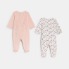 بدلة نوم مخملية مزينة بقلوب باللون الوردي للفتيات الصغيرات (مجموعة من 2) بدلة نوم مخملية مزينة بقلوب باللون الوردي للفتيات الصغيرات (مجموعة من 2)