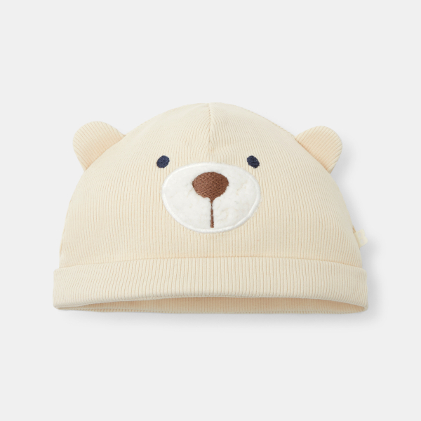 Bonnet ourson beige naissance mixte Bonnet ourson beige naissance mixte