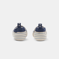 Chaussons cuir chien bleu...