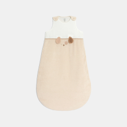 Gigoteuse velours chien beige bébé garçon