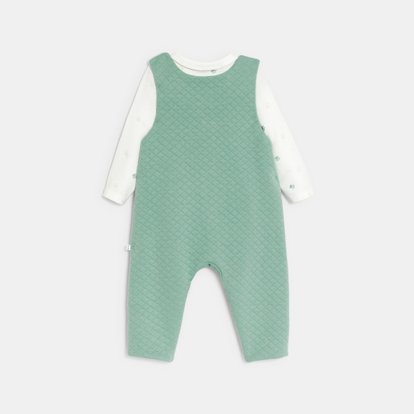 سالوبيت فاخر وبودي برسمة كلب باللون الأخضر للفتيان الرُضع سالوبيت فاخر وبودي برسمة كلب باللون الأخضر للفتيان الرُضع