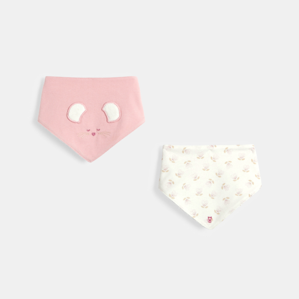 مريلة مثلثة برسمة فأر، باللون الوردي للفتيات الصغيرات (طقم من قطعتين) مريلة مثلثة برسمة فأر، باللون الوردي للفتيات الصغيرات (طقم من قطعتين)
