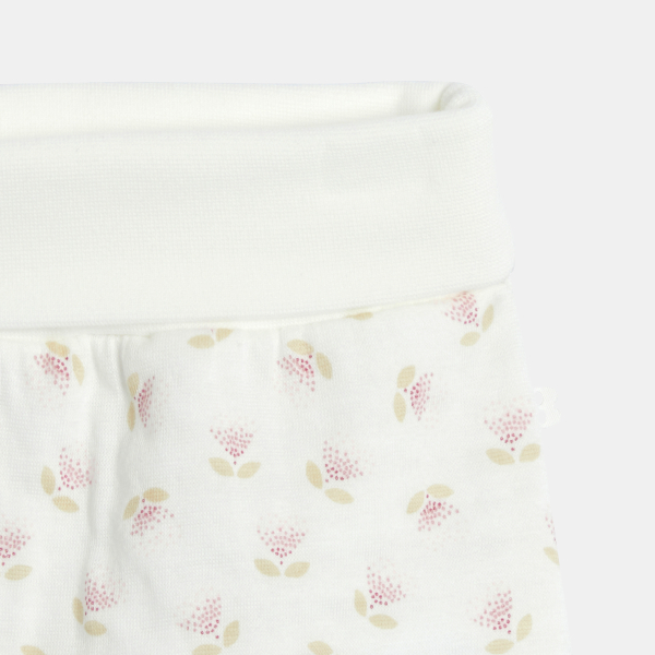 طقم مكون من 3 قطع مزين برسوم أزهار، باللون الوردي للفتيات حديثات الولادة. طقم مكون من 3 قطع مزين برسوم أزهار، باللون الوردي للفتيات حديثات الولادة.