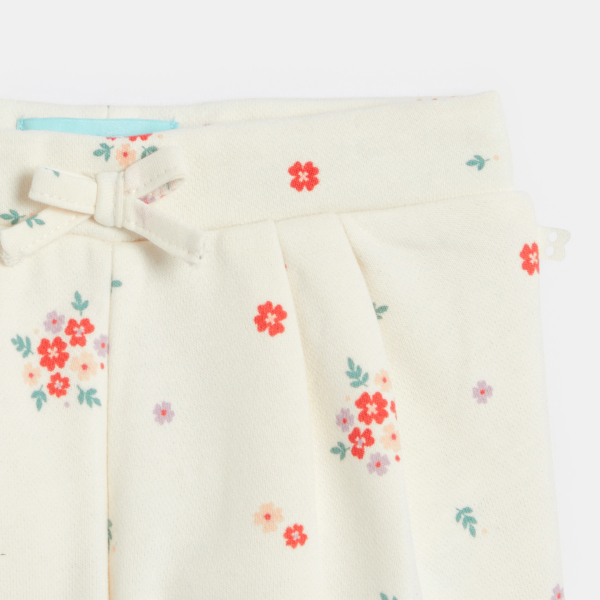 بنطال ميلتون أبيض بطبعة الأزهار للفتيات الصغيرات. بنطال ميلتون أبيض بطبعة الأزهار للفتيات الصغيرات.