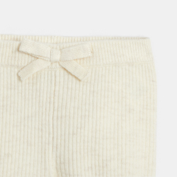 Legging maille tricot beige...