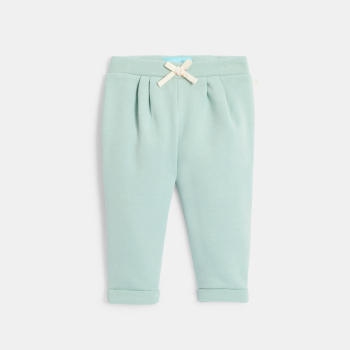 بنطلون من الصوف الناعم ورسوم أزهار، باللون الأخضر للفتيات الصغيرات