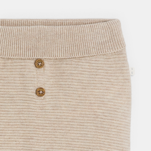 بنطال محبوك مغلق القدمين باللون البيج، لحديثي الولادة بنطال محبوك مغلق القدمين باللون البيج، لحديثي الولادة